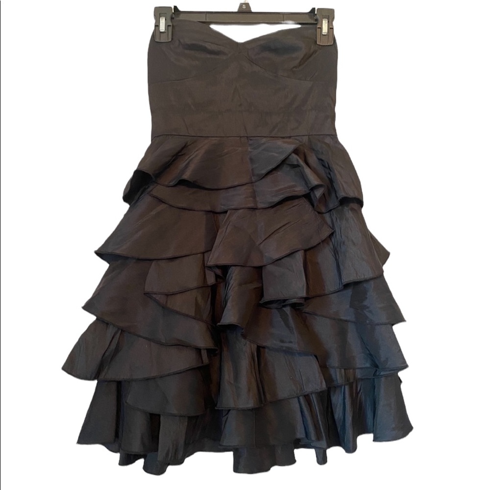 Minuet Black Strapless Peplum Dress